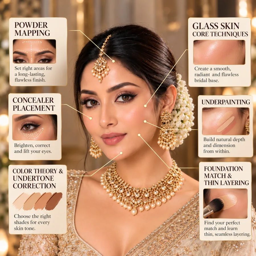 Advanced 2027 makeup techniques demonstrated live on a bridal model