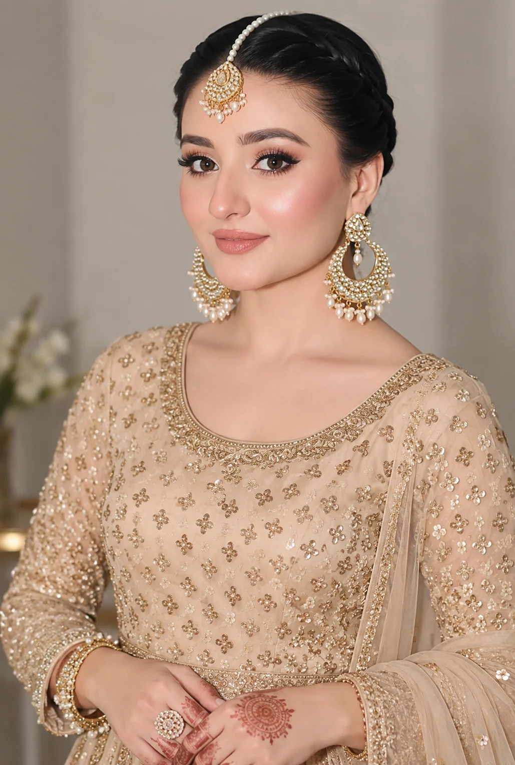 Varsha, makeup artist at Face Stories Beauty Academy, with natural Korean-inspired makeup