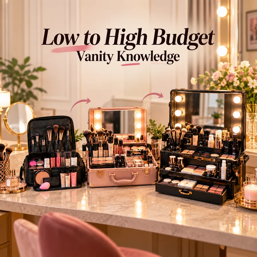 Makeup vanity setup guidance from starter kits to professional setups
